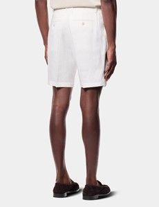 White Linen Shorts