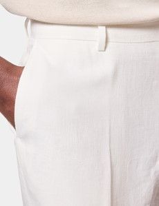 White Linen Shorts