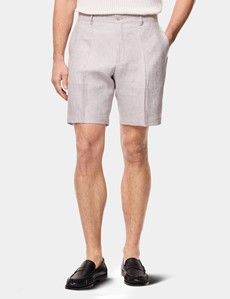 Grey Linen Shorts