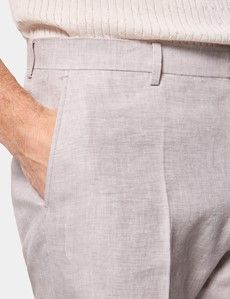 Grey Linen Shorts