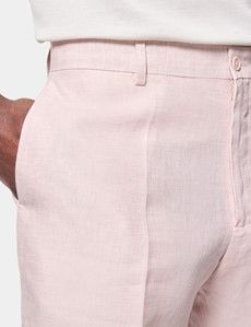 Pink Linen Shorts