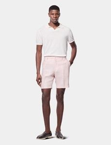 Pink Linen Shorts