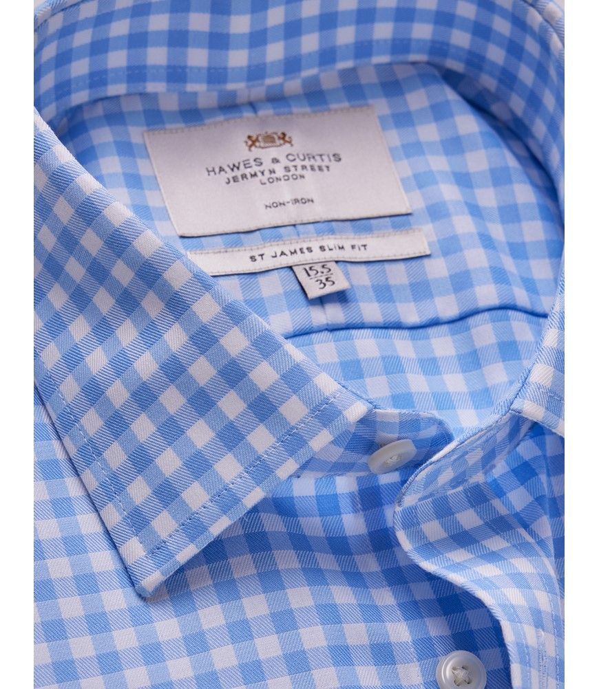 The Seabrook Gingham Button Down in Light Blue