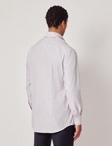 Non-Iron Red & White Multi Check Pin Point Oxford Shirt - Button Down Collar - Slim Fit-preview3