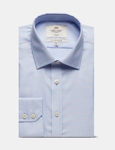 Slim Fit Blue & Pink Check Non-Iron Shirt