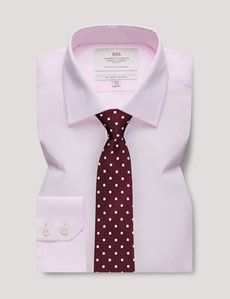 Pink End On End Slim Shirt-preview2