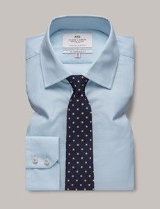 Slim Fit Blue Poplin Shirt