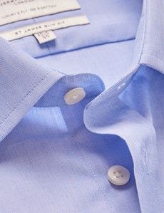 Blue End On End Slim Shirt