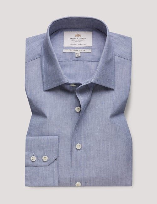 Grey End On End Slim Shirt-preview