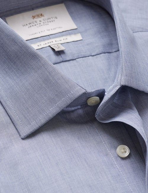 Grey End On End Slim Shirt