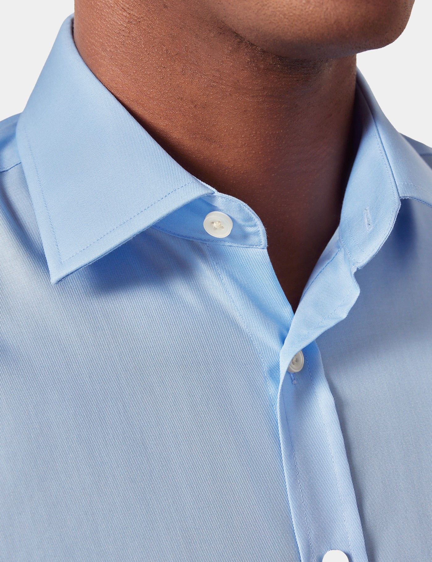 Slim Fit Blue Twill Shirt-preview