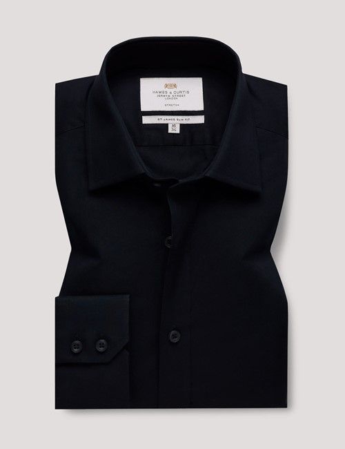 Black Slim Stretch Shirt-preview
