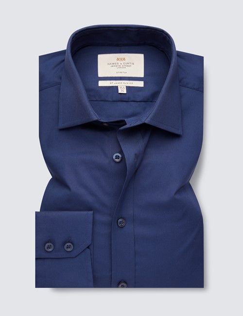Navy Slim Stretch Shirt-preview