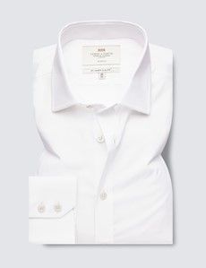 White Slim Cotton Stretch Shirt-preview1