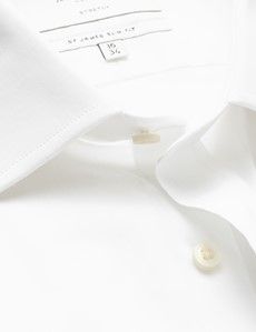 White Slim Cotton Stretch Shirt