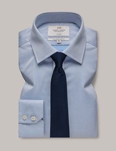 Slim Fit Blue Fine Twill Non-Iron Shirt