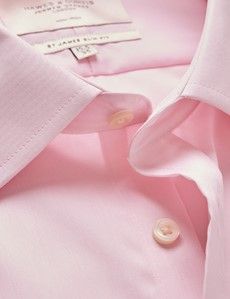 Slim Fit Pink Twill Non-Iron Shirt