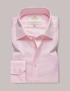 Slim Fit Pink Twill Non-Iron Shirt