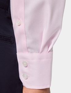 Slim Fit Pink Pin Point Non-Iron Oxford Shirt-preview3