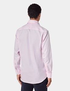 Slim Fit Pink Pin Point Non-Iron Oxford Shirt-preview2