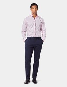 Slim Fit Pink Pin Point Non-Iron Oxford Shirt-preview4
