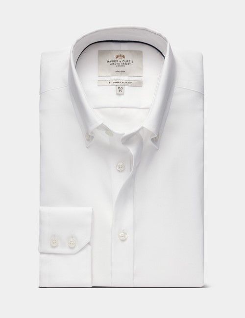 Non-Iron White Oxford Shirt - Button Down Collar-preview