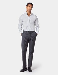 Slim Fit White Pin Point Non-Iron Oxford Shirt-preview3