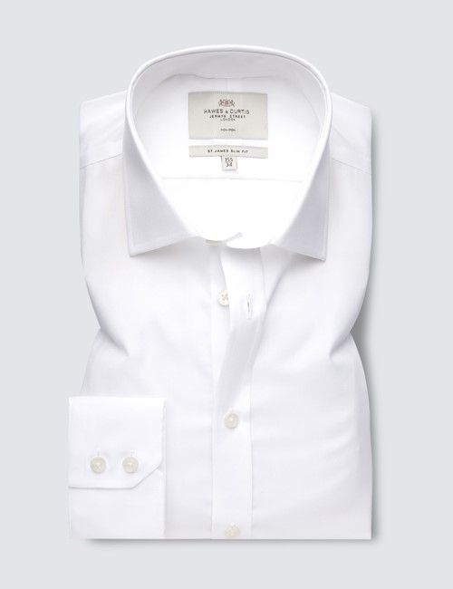 Non-Iron White Slim Shirt-preview