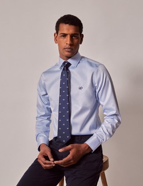 Non-Iron Blue Twill Slim Shirt - Lord's Limited Edition