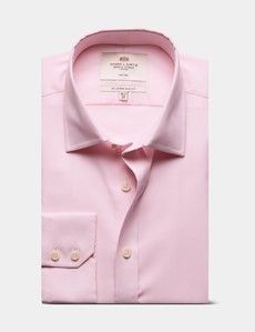 Slim Fit Pink & White Fine Stripe Non-Iron Shirt