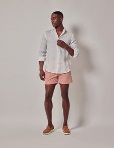 Red & White Geometric Swim Shorts-preview6