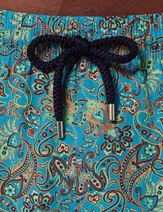 Blue & Green Paisley Swim Shorts