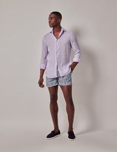 Blue & White Paisley Swim Shorts-preview6