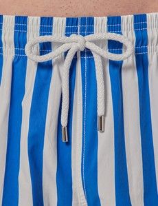Blue & White Wide Stripe Swim Shorts-preview2