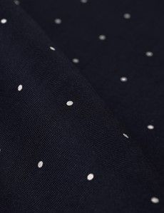 Navy & White Spot Scarf