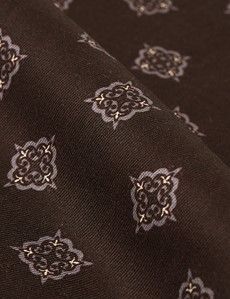 Chocolate Brown Medallion Scarf
