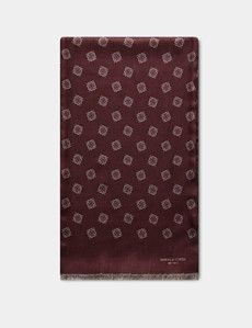 Burgundy Medallion Scarf