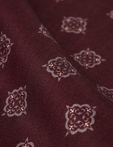 Burgundy Medallion Scarf