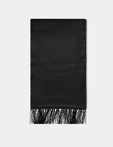 Black Spun Silk Dress Scarf