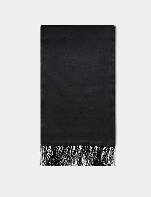 Black Spun Silk Dress Scarf