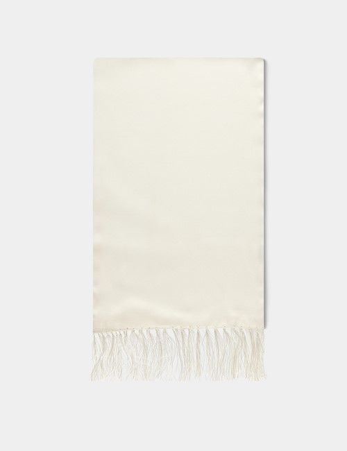 Off White Spun Silk Dress Scarf