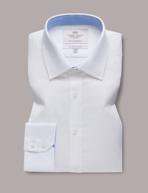 White Slim Shirt - Contrast Detail-preview