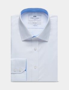 Slim Fit White Twill Non-Iron Shirt