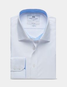 Slim Fit White Twill Non-Iron Shirt