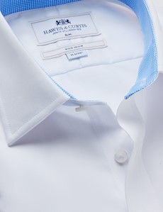 Slim Fit White Twill Non-Iron Shirt