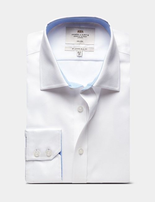 Slim Fit White Twill Non-Iron Shirt-preview