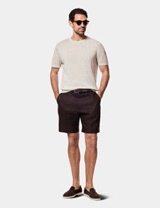 Neutral Premium Knitted Linen T-shirt