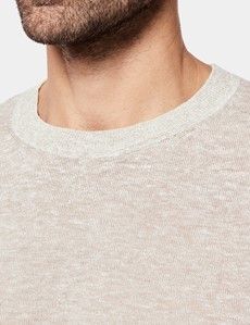 Neutral Premium Knitted Linen T-shirt