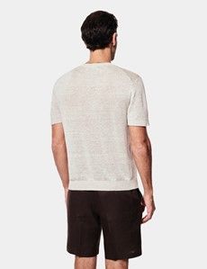 Neutral Premium Knitted Linen T-shirt
