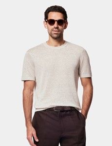 Neutral Premium Knitted Linen T-shirt